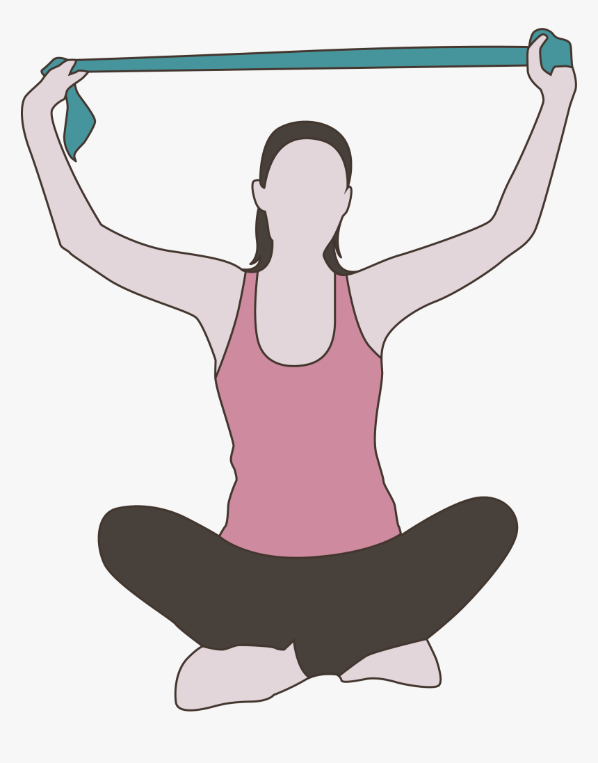 Yoga Belt Stretch Png Download - Sitting, Transparent Png, Free Download