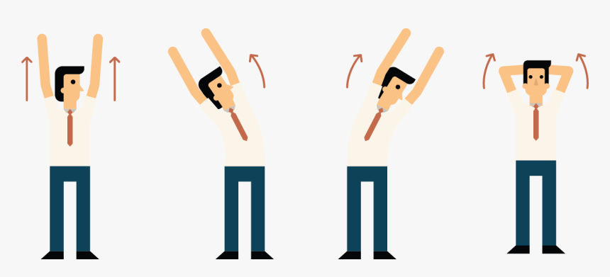 Transparent Arm Fist Png - Stretching At Work Clipart, Png Download, Free Download