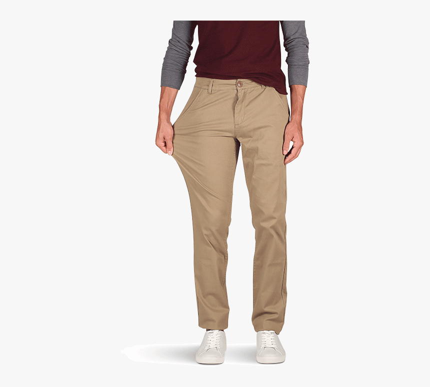 Belmonts Men"s Medium Beige Stretch Khakis - Pocket, HD Png Download, Free Download