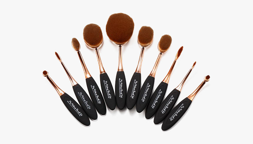 Makeup Brush Png File Download Free - Round Makeup Brush Set, Transparent Png, Free Download