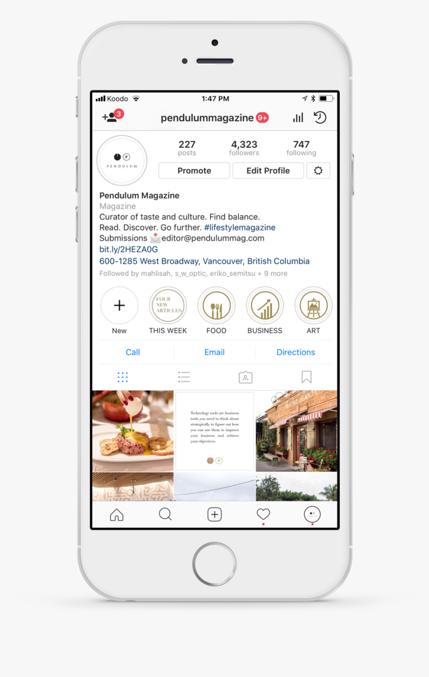 Pendulum Magazine Instagram Profile 1 - Instagram Profile Png Mobile, Transparent Png, Free Download