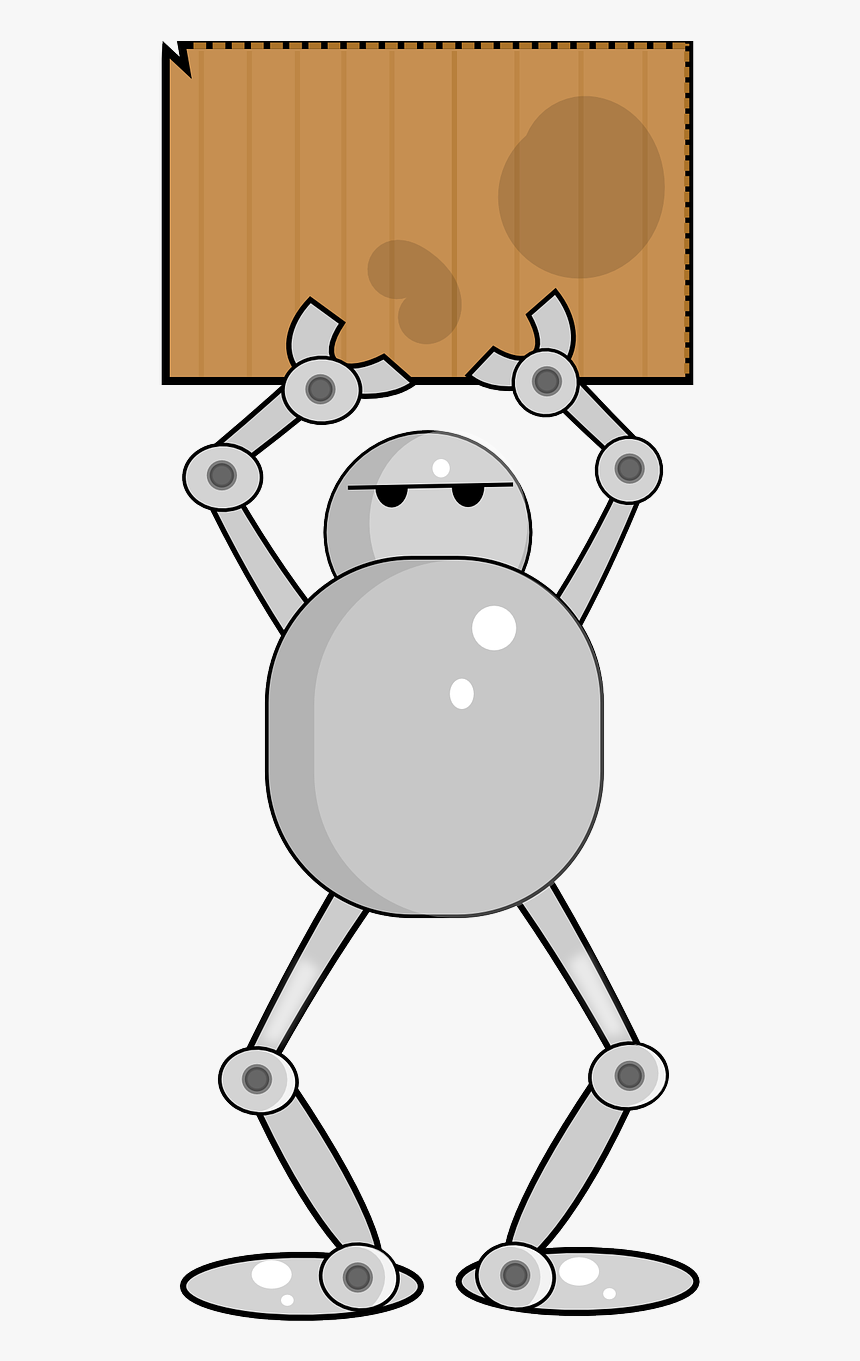 Android Robot Protest Free Photo - Robot With Hands Up, HD Png Download, Free Download