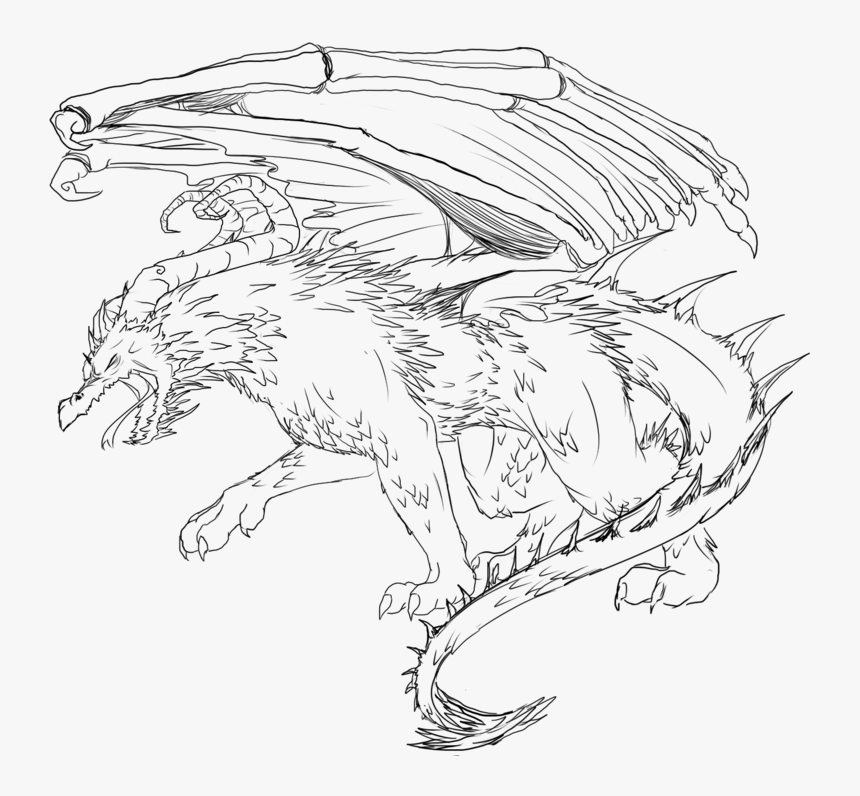 Line Art Shoe Wildlife Joint Sketch - Dragon Lineart Png, Transparent Png, Free Download