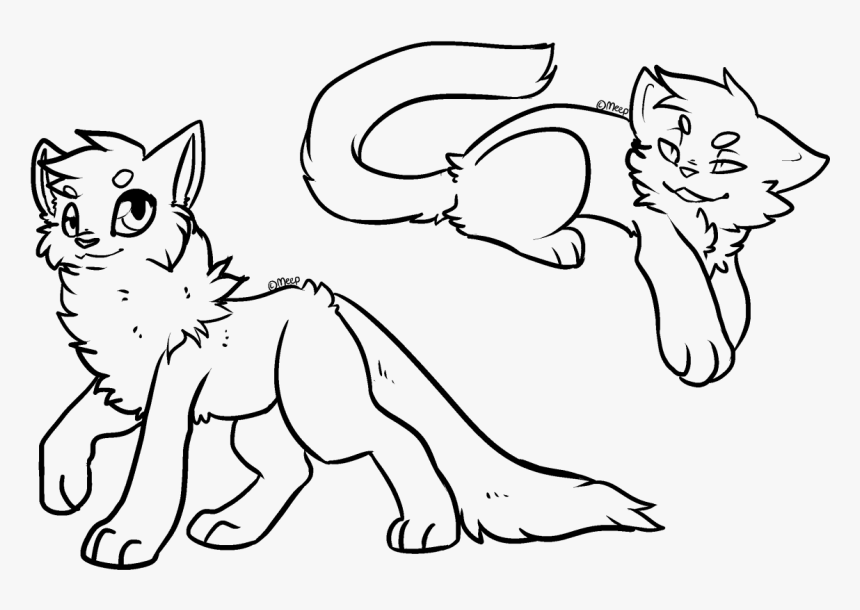 F2u Cat Lineart - Cartoon, HD Png Download, Free Download