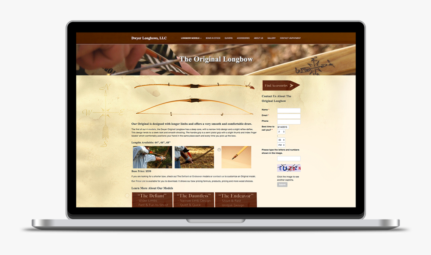 Image Of The Product Landing Page For Dwyer Longbows - Flat Panel Display, HD Png Download, Free Download