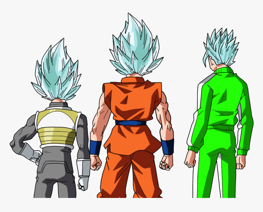 Transparent Super Saiyan Blue Hair Png - Goku And Vegeta And Gohan, Png Download, Free Download