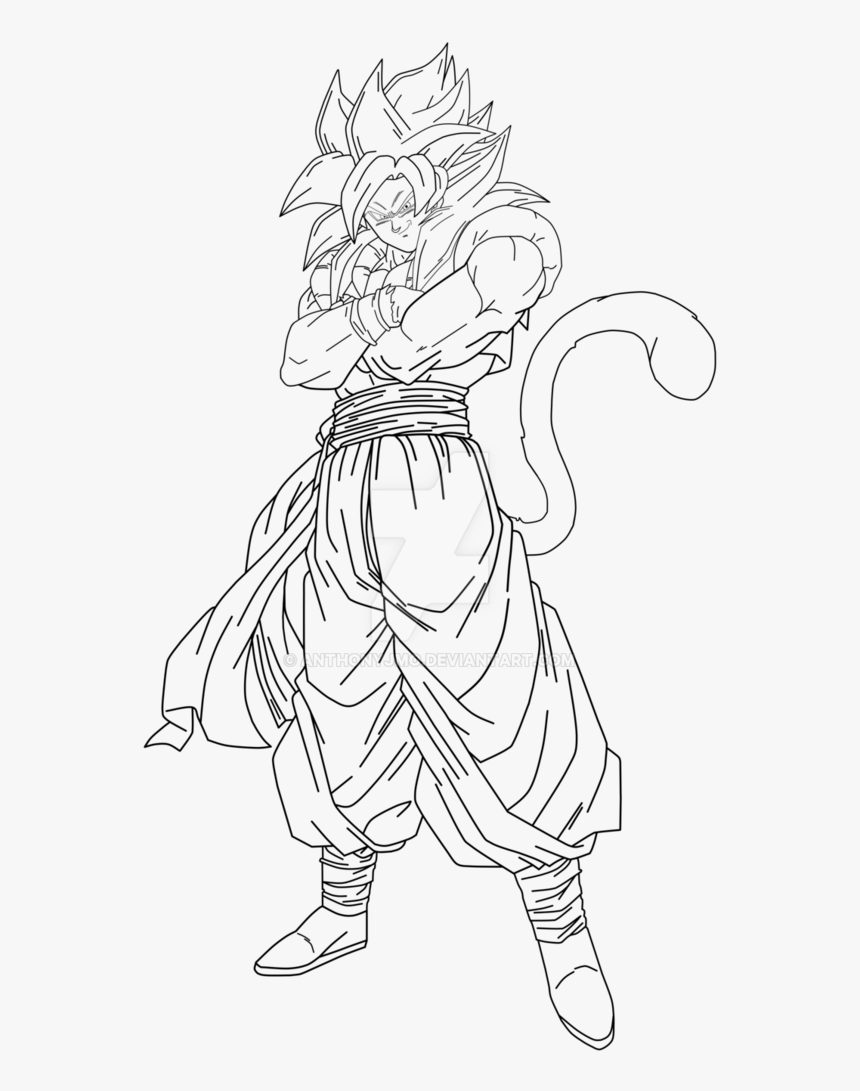 Dokkan Battle Lineart Lr Gogeta - Dokkan Lineart, HD Png Download, Free Download