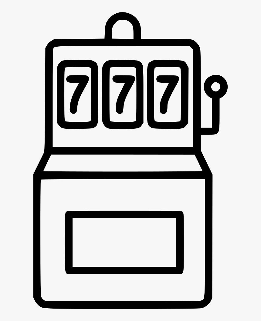 Slot Machine - Slot Png Black And White, Transparent Png, Free Download