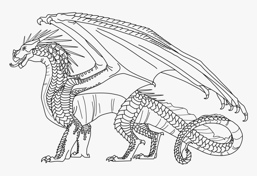 Fire Line Art - Wings Of Fire Sandwing Icewing Hybrid, HD Png Download, Free Download