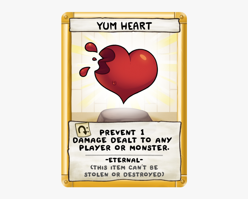 Yum Heart - Binding Of Isaac Four Souls D6, HD Png Download, Free Download