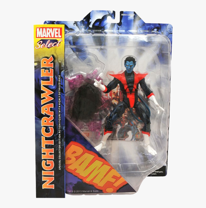 Marvel Select Nightcrawler Boxfront - X Men Nightcrawler Action Figure, HD Png Download, Free Download