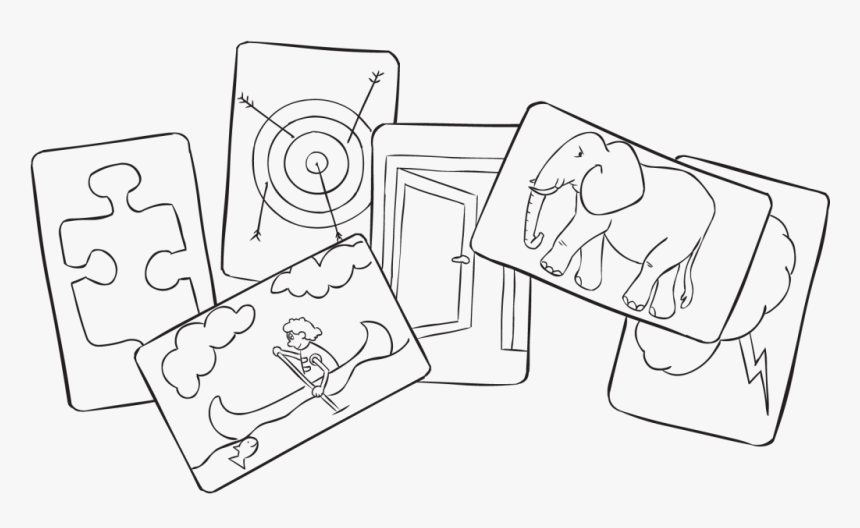 Set Of Hand-drawn Picture Cards Called Climer Cards - Line Art, HD Png Download, Free Download