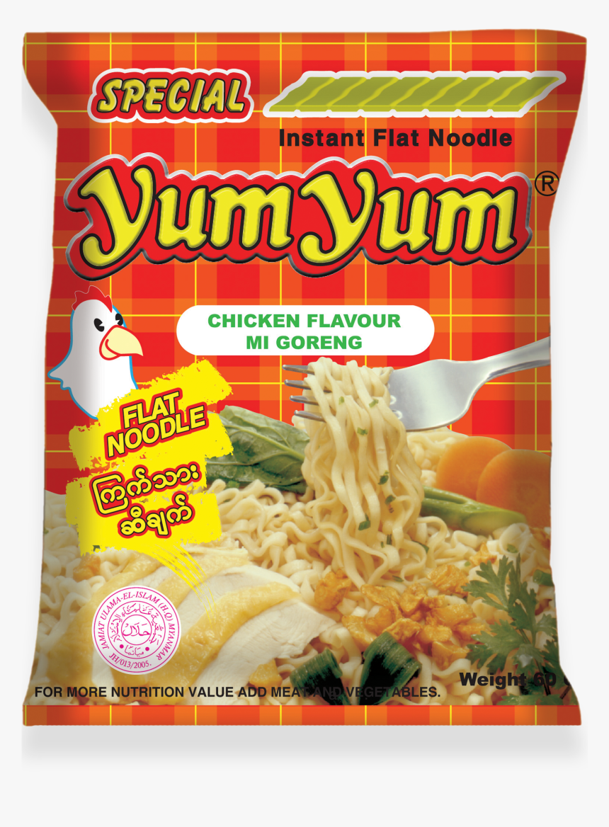 Instant Noodle Chicken Flavour Mi Goreng - Yum Yum Instant Noodles Myanmar, HD Png Download, Free Download