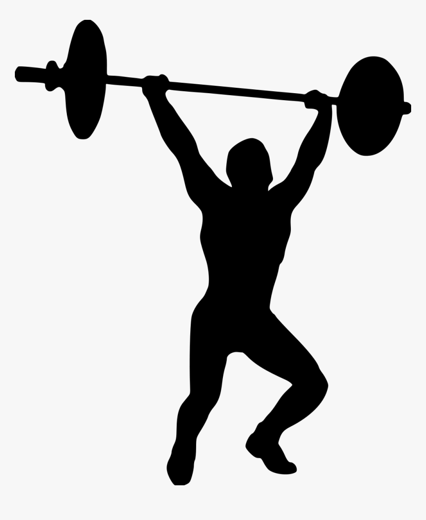 Silhouette Of Man Lifting Weights, HD Png Download, Free Download