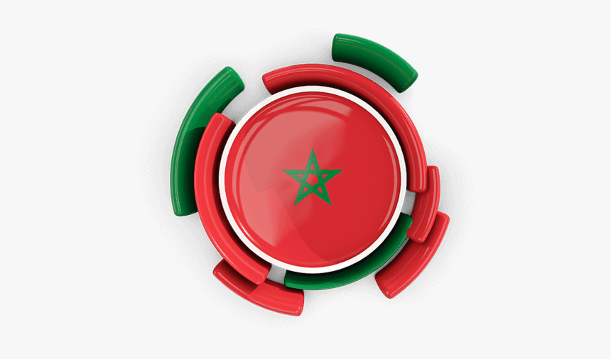 Morocco Flag Round Png, Transparent Png, Free Download