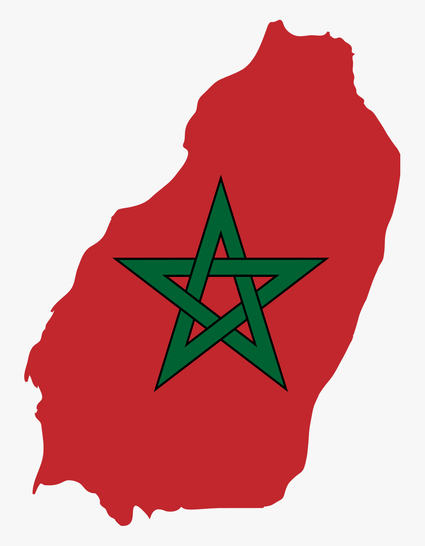 Transparent Morocco Flag Png - Morocco Map With Flag, Png Download, Free Download