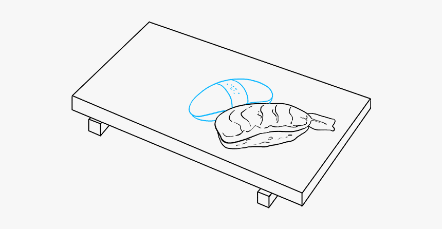 How To Draw Sushi - Drawing A Sushi Plate Easy, HD Png Download, Free Download