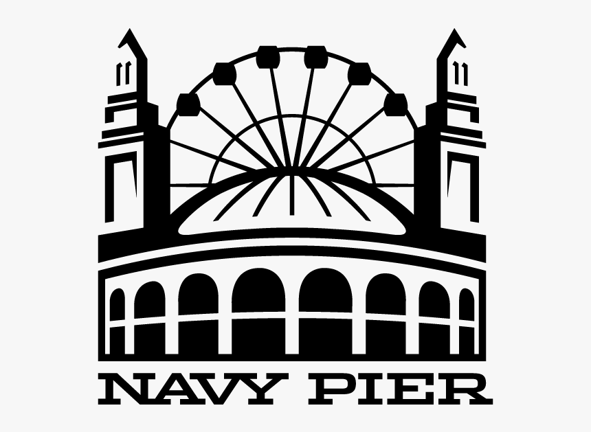 Navy Pier Black - Navy Pier Logo Png, Transparent Png, Free Download
