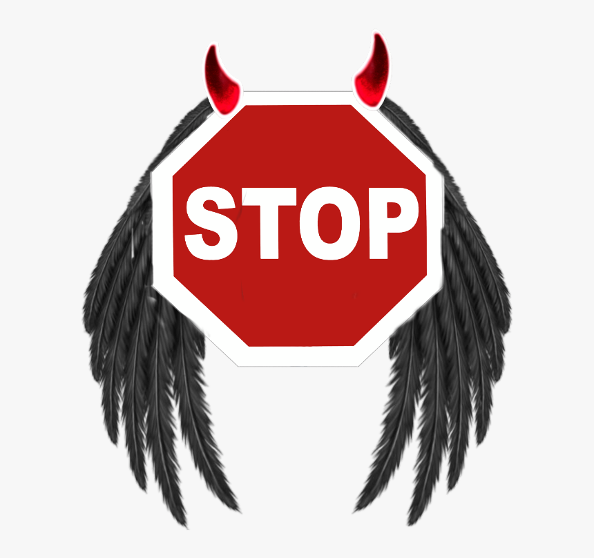 #devil #stop - Black And Red Angel Wings, HD Png Download, Free Download