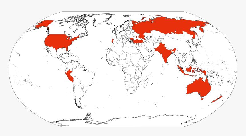 World Map Outline 7 - Global Distribution Of Natural Resources, HD Png Download, Free Download