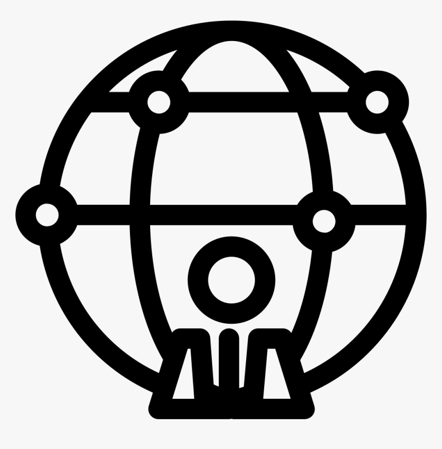 World Person Outline Symbol In A Circle - Person World Icon, HD Png Download, Free Download