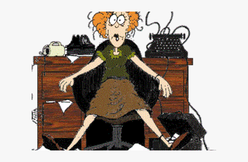 Transparent Secretary Clipart - Cartoon Busy Secretary, HD Png Download, Free Download