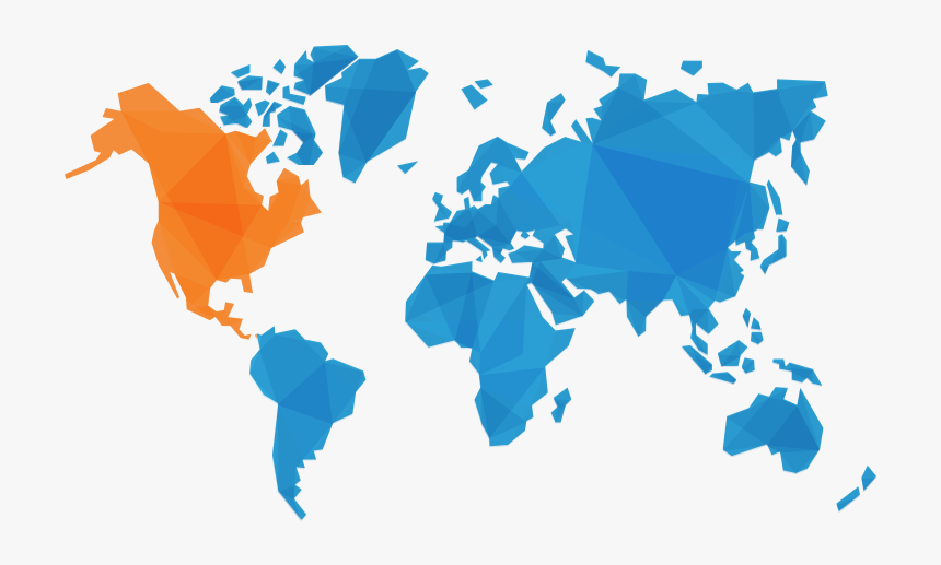 Canada And Us Payment Service - Latam In World Map, HD Png Download, Free Download