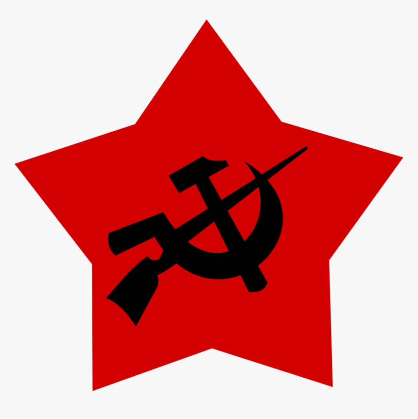 Communist Logo Black Hammer And Sickle And Gun By - Hammer Sickle And Gun, HD Png Download, Free Download
