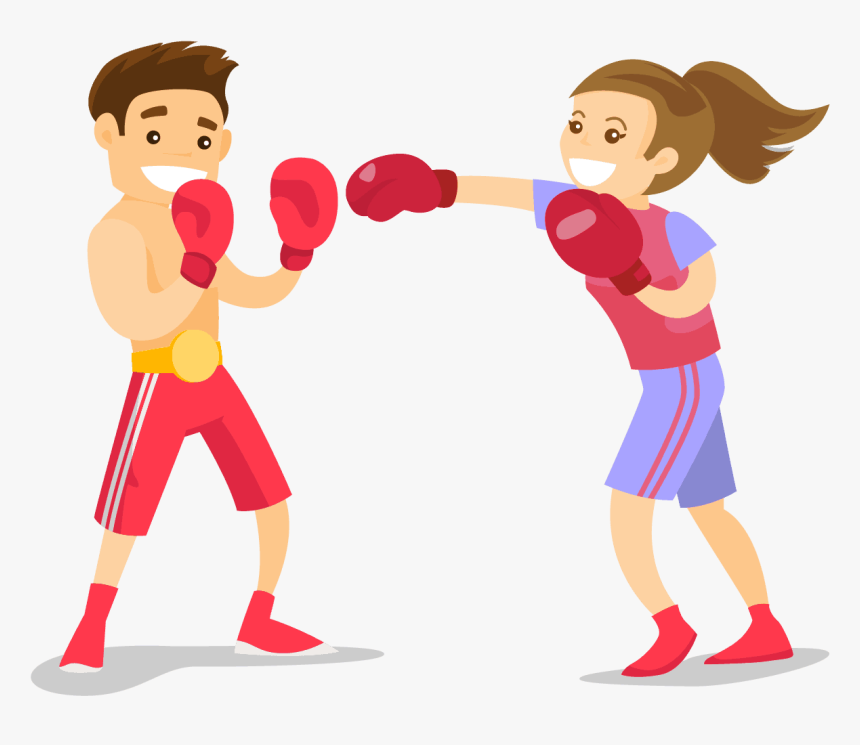 Transparent Kickboxing Png - Cartoon Clipart Kickboxing, Png Download, Free Download