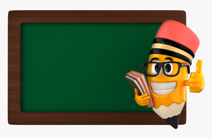 Blackboard Drawing Cartoon - Blackboard With Teacher Clipart, HD Png Download, Free Download