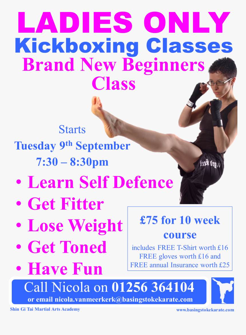 Self Protection Basingstoke, Ladies Only Kickboxing - Flyer, HD Png Download, Free Download