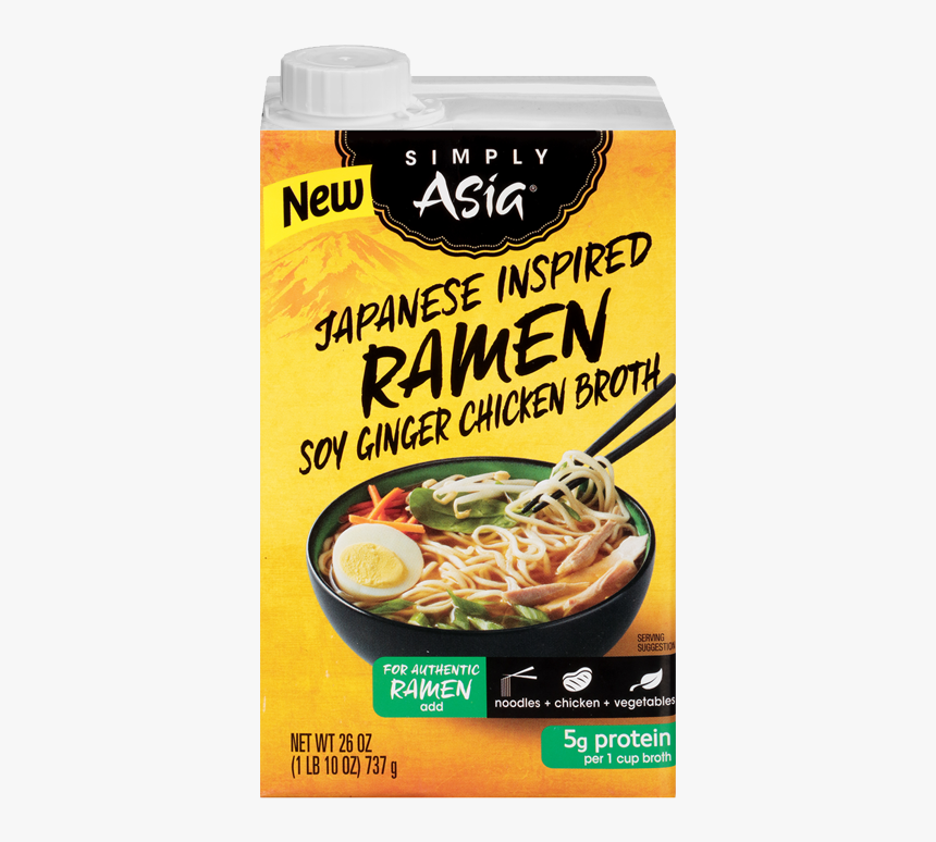 Simply Asia Japanese Inspired Ramen Soy Ginger Chicken - Thukpa, HD Png Download, Free Download