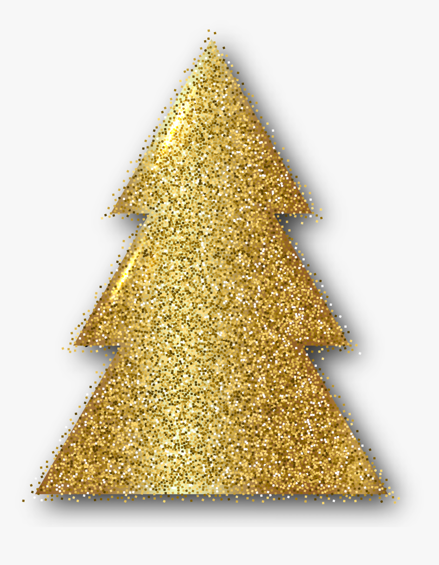 Christmas Tree Clip Art Png - Gold Christmas Tree Png, Transparent Png, Free Download