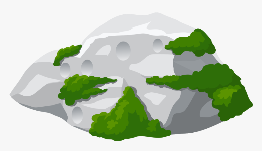 Transparent Smooth Rock Clipart - Mossy Rock Clipart, HD Png Download, Free Download