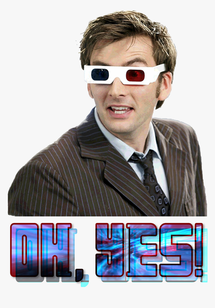 David Tennant Doctor Who 3d Glasses, HD Png Download, Free Download