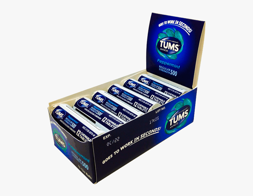 Tums Peppermint Regular Strenth - Confectionery, HD Png Download, Free Download