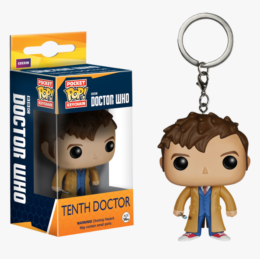 10th Doctor Pop Vinyl Keychain - Tenth Doctor Funko Pop Keychain, HD Png Download, Free Download