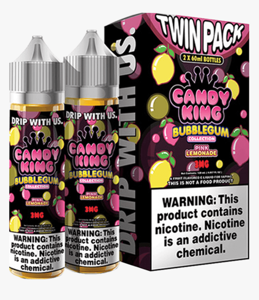 Candy King Bubblegum Pink Lemonade 2x 60ml - Candy King Blue Razz Bubble Gum, HD Png Download, Free Download