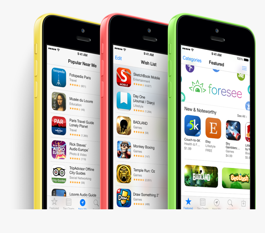 Iphone 5c Png - Iphone 5c App Store, Transparent Png, Free Download