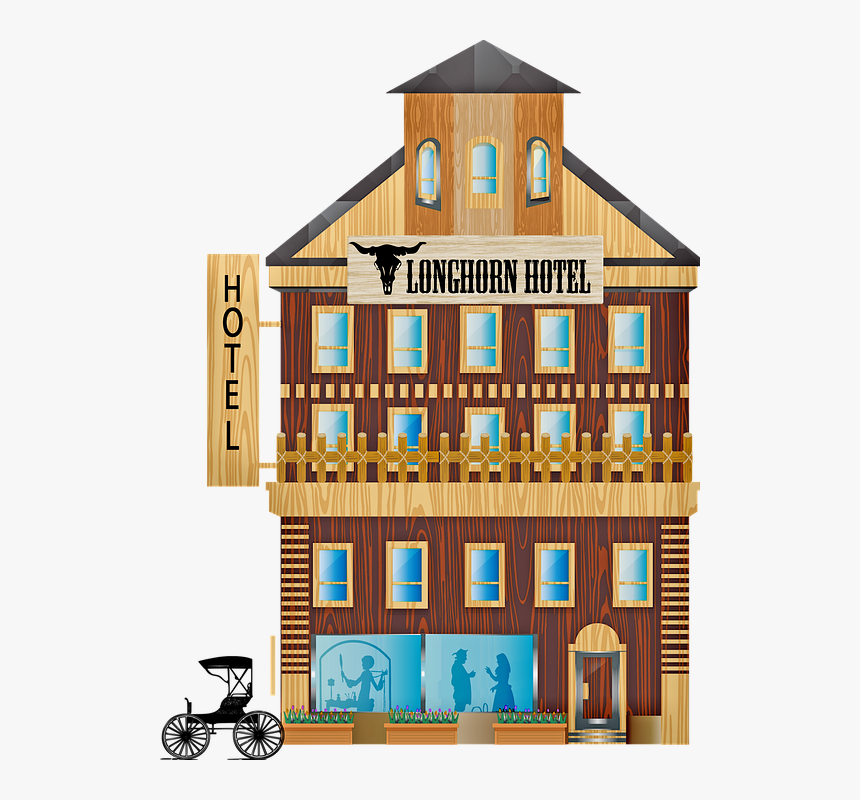 Wild West Hotel, Old Western Building, Hotel, Cowboy - House, HD Png Download, Free Download