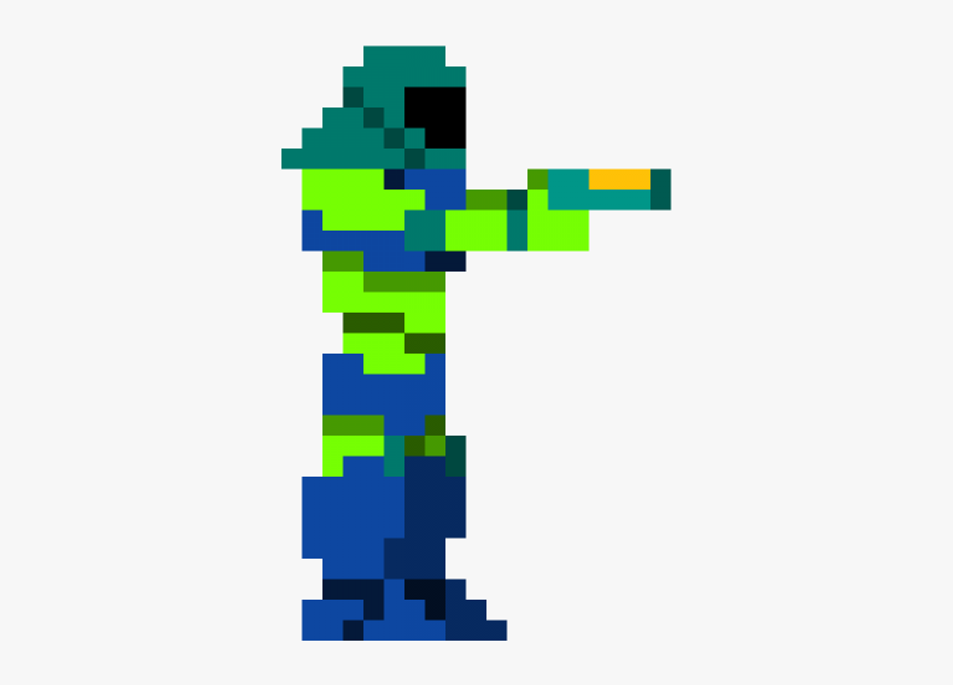 Pixelated Character Running Gif, HD Png Download, Free Download