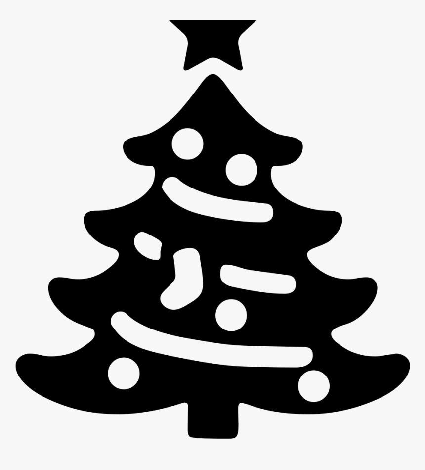 Christmas Tree Emoji Google , Transparent Cartoons - Christmas Tree Emoji Black And White, HD Png Download, Free Download