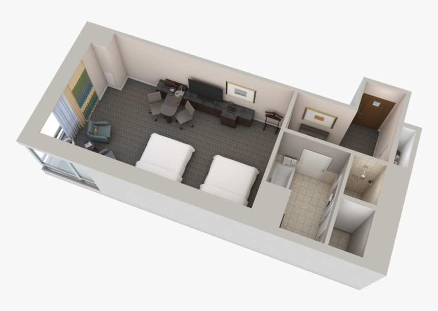 Floor Plan - Wagner Hotel Deluxe King Room, HD Png Download, Free Download