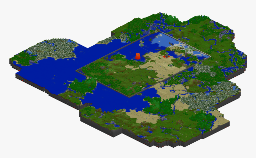 Current Minecraft Surface Map - Atlas, HD Png Download, Free Download