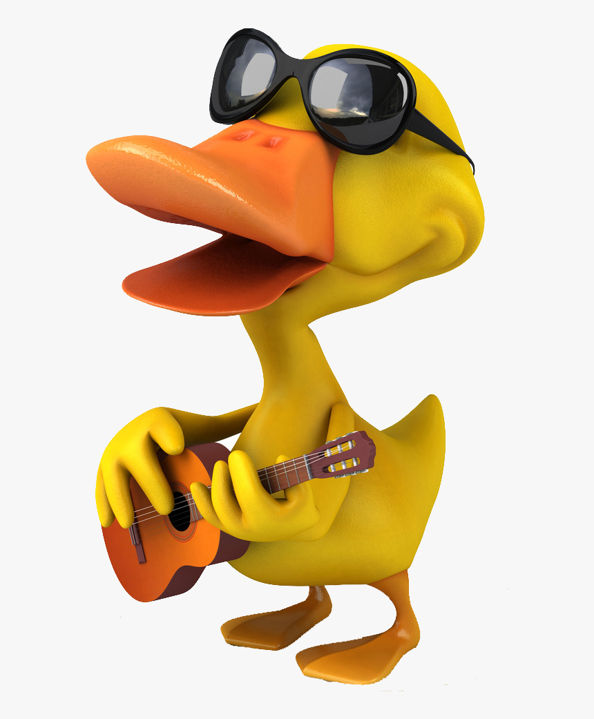 Mallard Royalty Free Guitar American Pekin Duck Clipart 3d 动物 卡通 Hd Png Download Kindpng