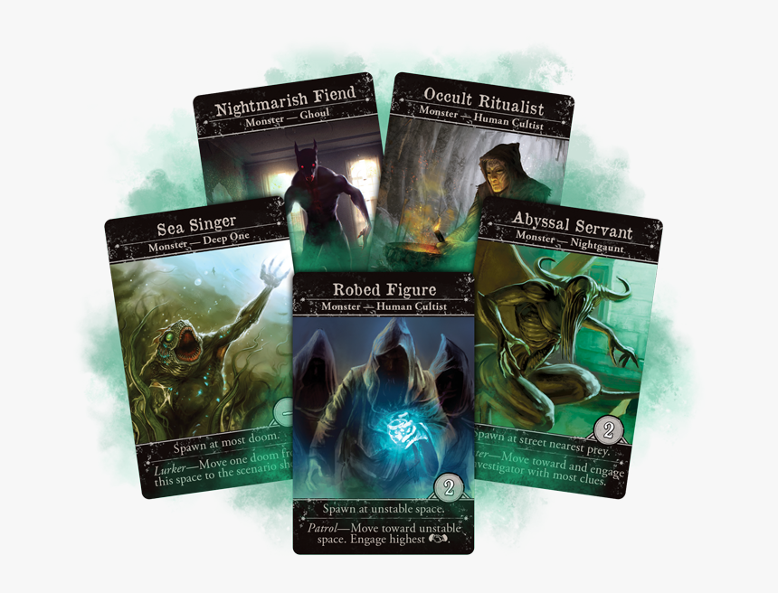Ahb01 Cardfan Monsters1 V2 - Arkham Horror 3rd Edition Cards, HD Png Download, Free Download
