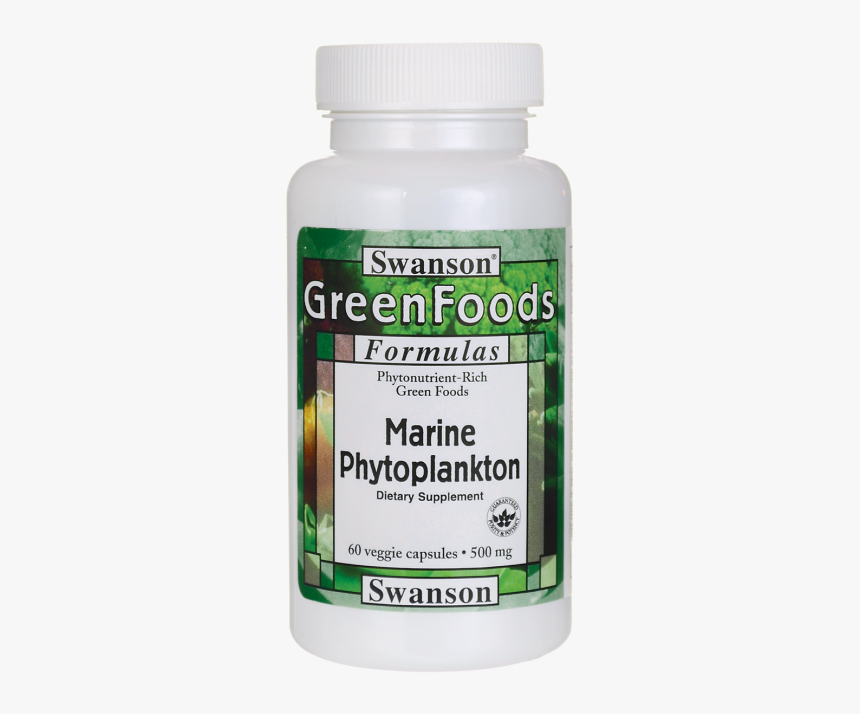 Swanson Marine Phytoplankton 500 Mg 60 Veg Caps - Momordica Charantia, HD Png Download, Free Download