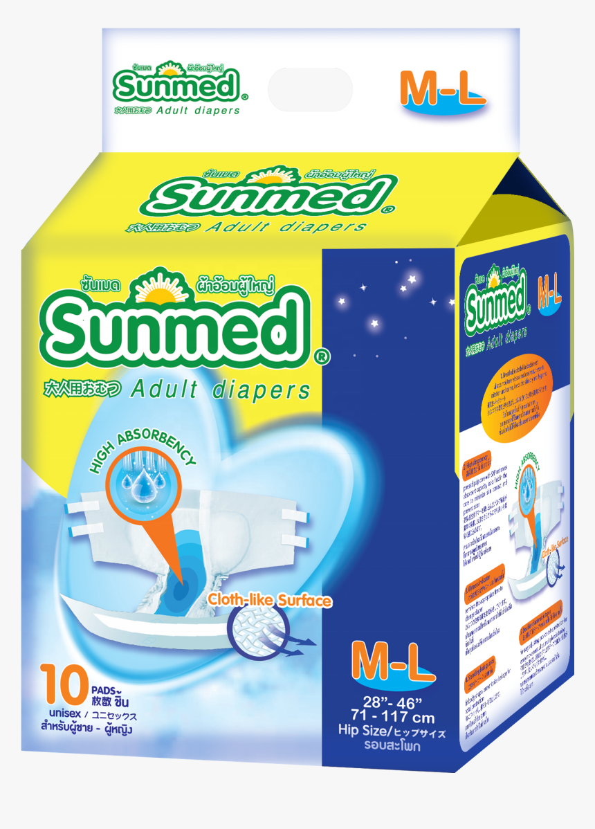 Soft Touch Unisex Sunmed Adult Diapers - Sun Med Adult Diaper Vietnam, HD Png Download, Free Download
