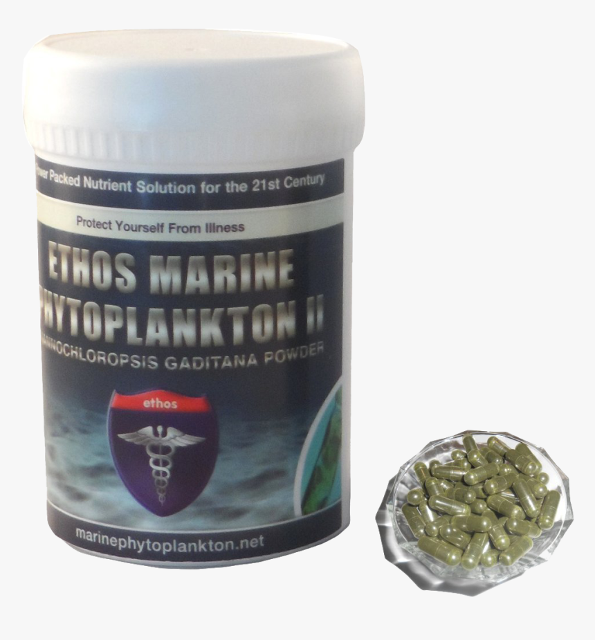 Ethos 100% Pure Organic Marine Phytoplankton 120 X - Phytoplankton, HD Png Download, Free Download