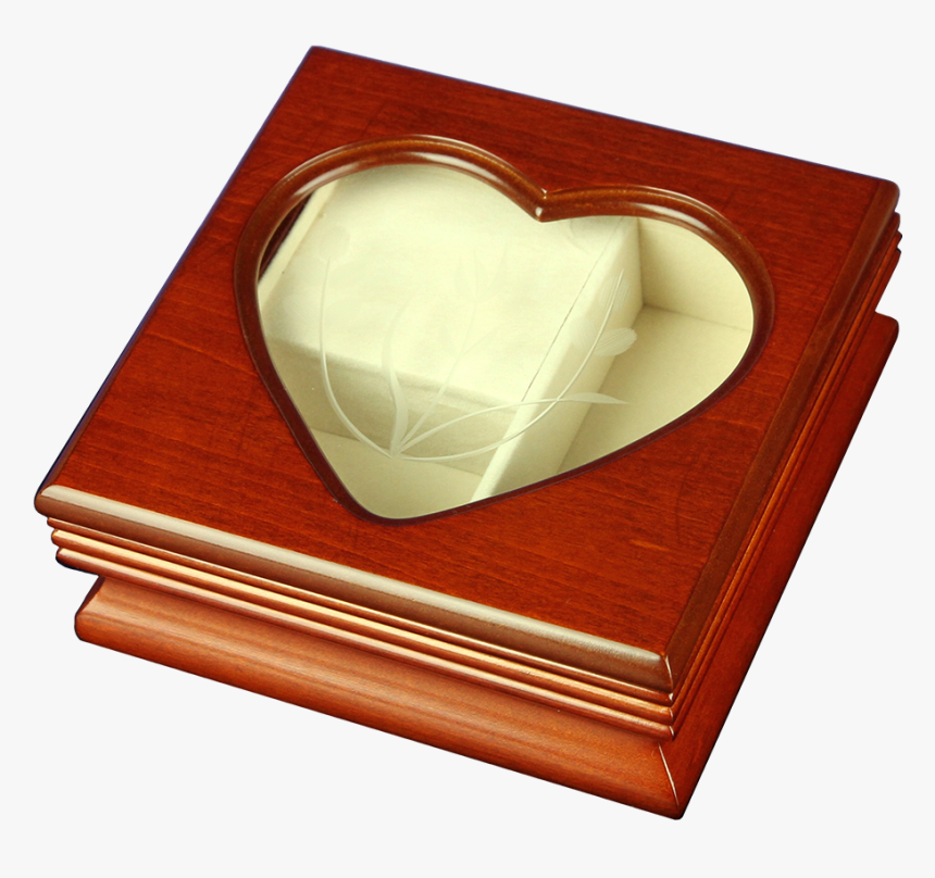 Heart Shape Window Musical Jewelry Box"
 Class= - Plywood, HD Png Download, Free Download